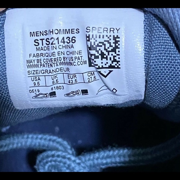 Sperry Top Sider Blue Canvas Lace Up Sneakers 9.5 - Picture 7 of 8